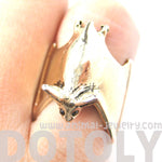 3D Bat Animal Wrap Ring in Shiny Gold Sizes 5 to 10 Available | Animal Jewelry | DOTOLY
