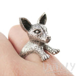 3D Chihuahua Puppy Shaped Animal Ring in Silver | Gifts for Dog Lovers | DOTOLY