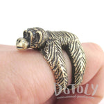 3D Chimpanzee Wrapped Around Your Finger Shaped Animal Ring | DOTOLY