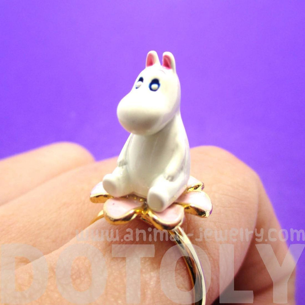 3D Moominmamma Hippo Shaped Moomin Adjustable Ring | DOTOLY | DOTOLY
