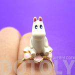 3D Moominmamma Hippo Shaped Moomin Adjustable Ring | DOTOLY | DOTOLY