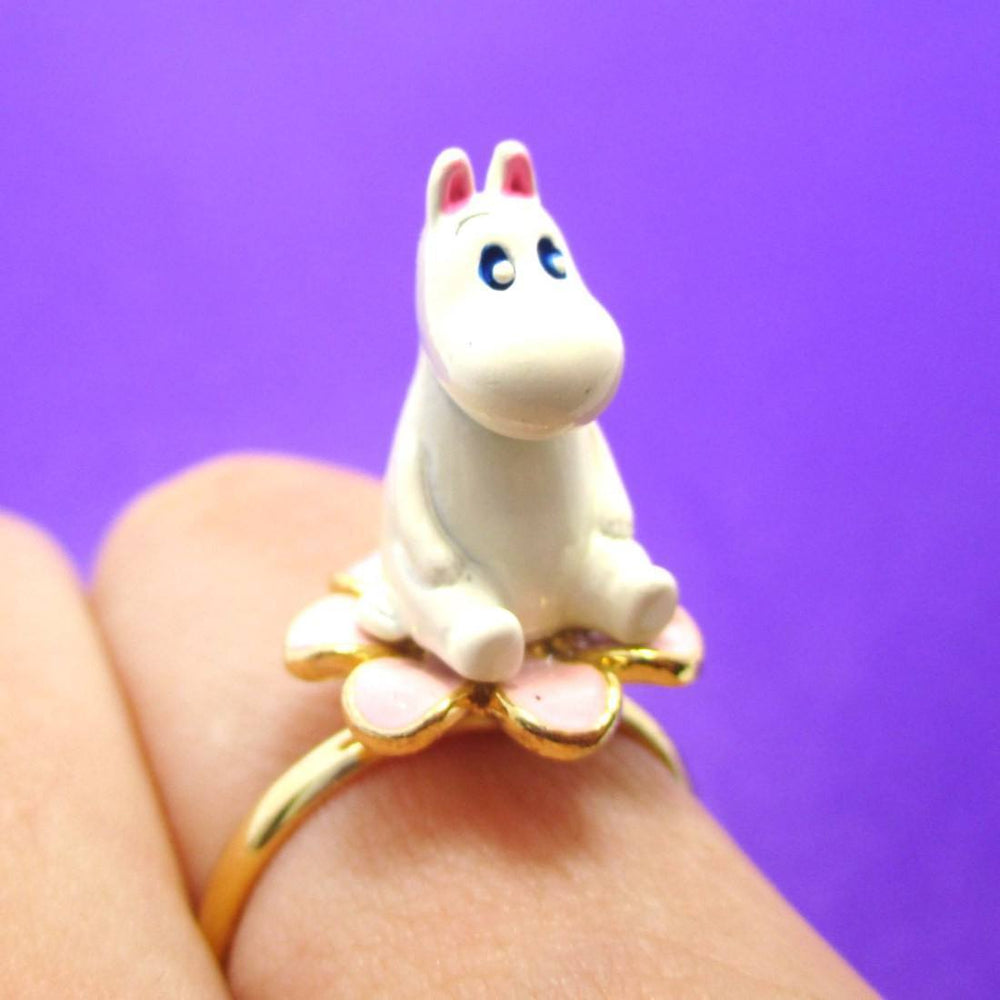 3D Moominmamma Hippo Shaped Moomin Adjustable Ring | DOTOLY | DOTOLY