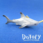 3D Porcelain Dorky Shark Shaped Ceramic Pendant Necklace | DOTOLY