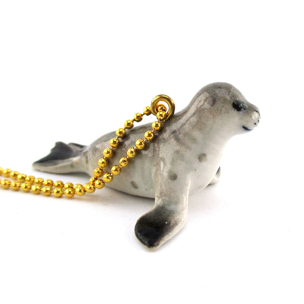 DOTOLY Handmade Porcelain Sea Lion Ceramic Necklace