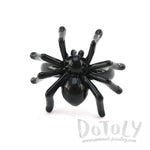 3D Tarantula Spider Shaped Insect Bug Adjustable Ring in Black