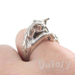 3D Unicorn Shaped Animal Wrap Ring in 925 Sterling Silver | DOTOLY