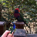 Handmade Blue Peacock Bird Shaped Hand Painted Whistle Pendant Necklace | DOTOLY | DOTOLY
