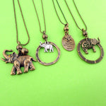 elephant-themed-4-piece-necklace-bundle-set-in-brass