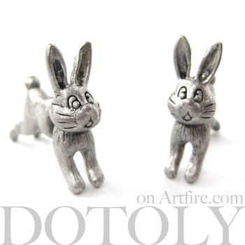 fake-gauge-earrings-bunny-rabbit-earrings-silver-animal-jewelry
