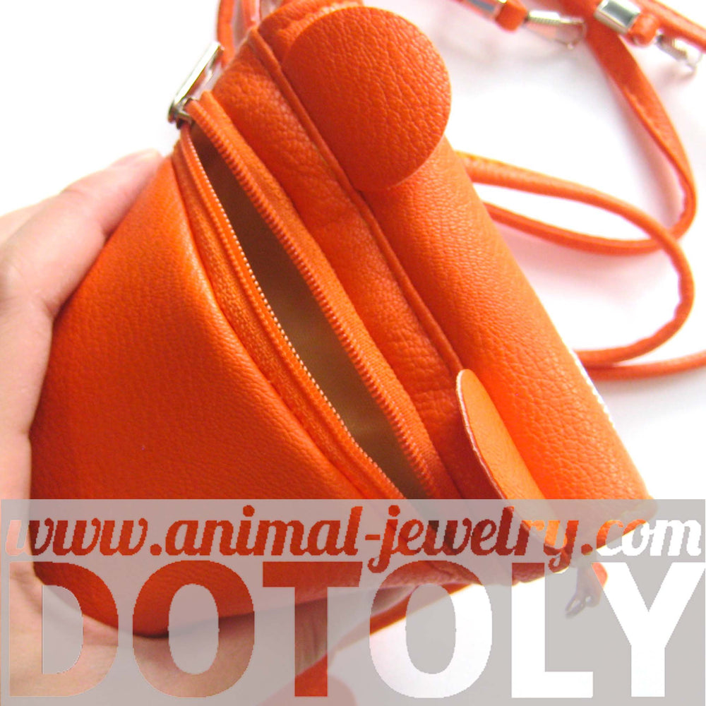 Toothy Monster Small Cross Body Shoulder Bag Purse in Orange | DOTOLY