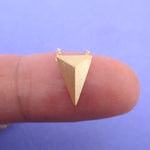 Tiny Minimal Geometric Isosceles Triangle Pendant Necklace