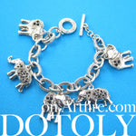 elephant-linked-animal-charm-bracelet-in-silver