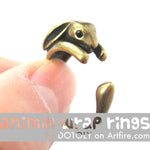 Bunny Rabbit Animal Wrap Around Ring in Brass - Sizes 4 to 9 Available | DOTOLY