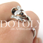 Mouse Animal Wrap Around Ring in Shiny Silver - Sizes 4 to 9 Available | DOTOLY