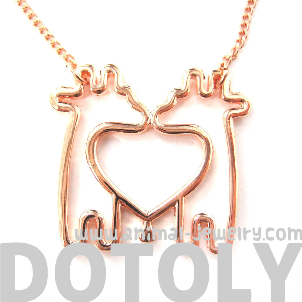 double-giraffe-outline-heart-shaped-animal-pendant-necklace-in-copper