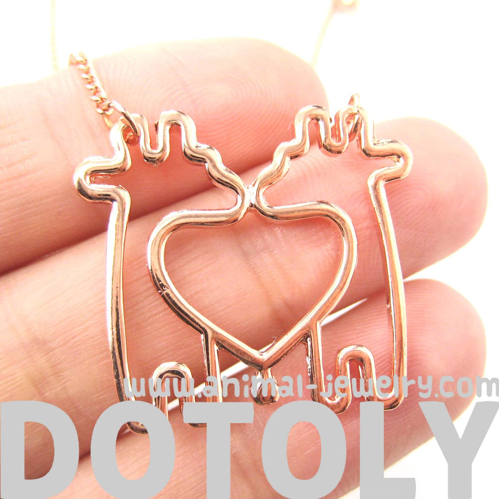 double-giraffe-outline-heart-shaped-animal-pendant-necklace-in-copper