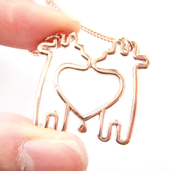 double-giraffe-outline-heart-shaped-animal-pendant-necklace-in-copper