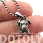 Puppy Dog Adorable Animal Charm Necklace in Silver | Animal Jewelry | DOTOLY