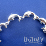 A Pod of Dolphins Shaped Charm Bracelet with Magnetic Clasp | DOTOLY