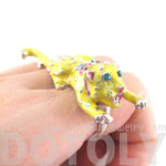 Adorable 3D Leopard Cheetah Shaped Double Finger Enamel Ring | DOTOLY | DOTOLY