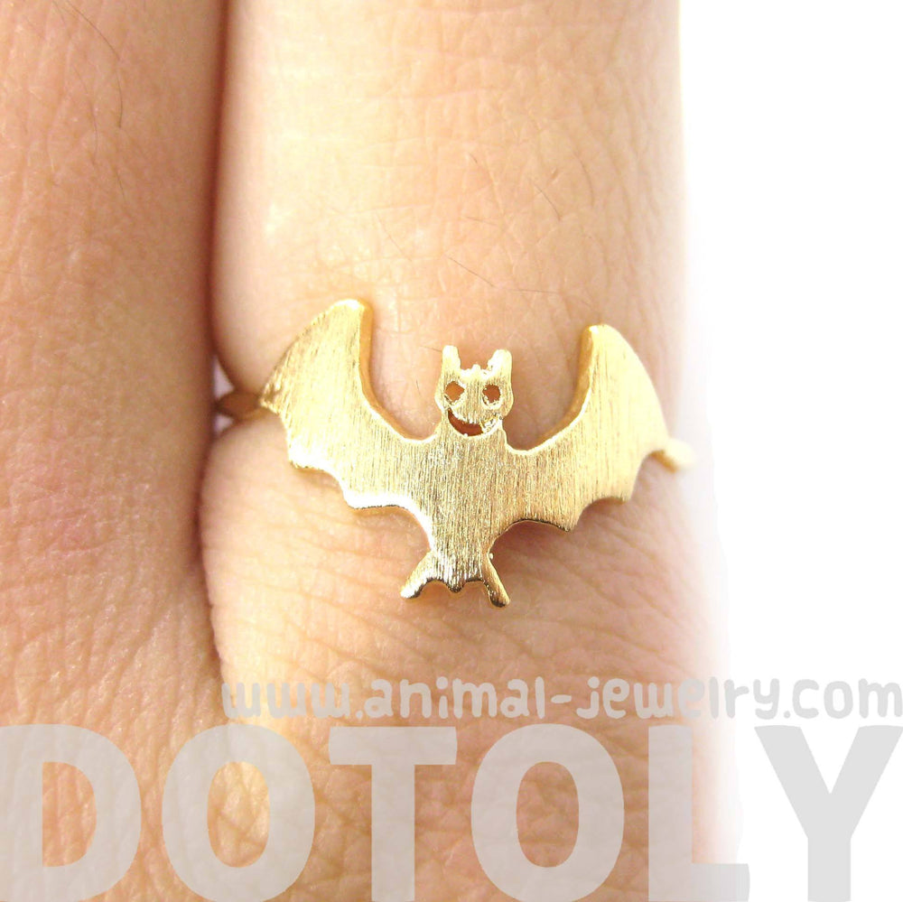 Adorable Bat Shaped Animal Themed Ring in Gold Size 6 | DOTOLY | DOTOLY