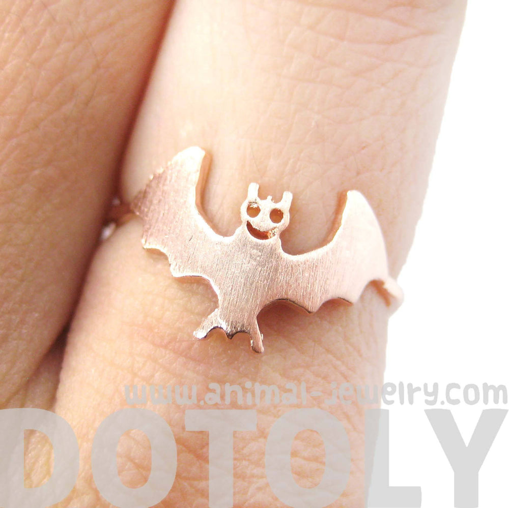 Adorable Bat Shaped Animal Themed Ring in Rose Gold Size 6 | DOTOLY | DOTOLY