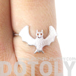 Adorable Bat Shaped Animal Themed Ring in Silver Size 6 | DOTOLY | DOTOLY