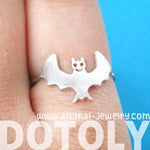 Adorable Bat Shaped Animal Themed Ring in Silver Size 6 | DOTOLY | DOTOLY