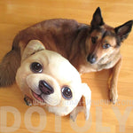 Adorable Golden Retriever Puppy Dog Face Shaped Large Cushion Pillow | DOTOLY