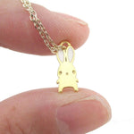 Adorable Little Cartoon Bunny Rabbit Shaped Necklace in Gold | DOTOLY