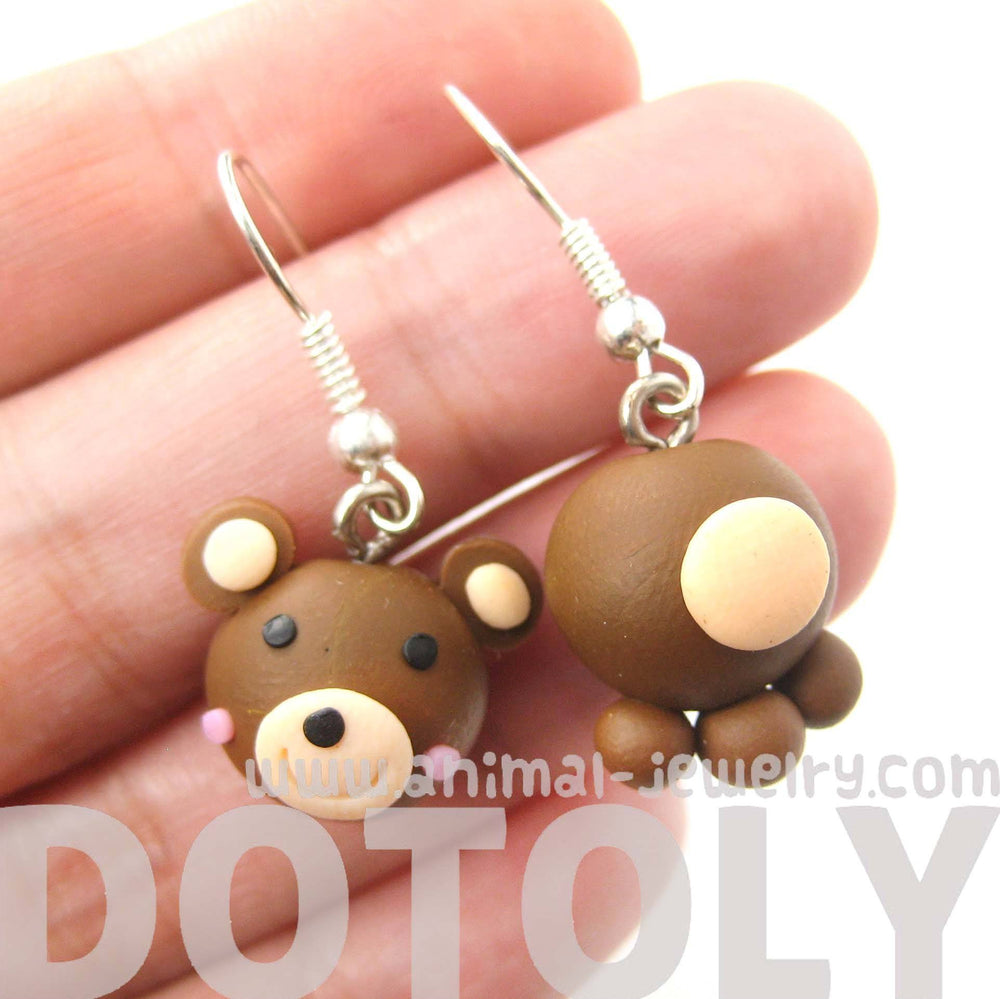 Adorable Teddy Bear Themed Polymer Clay Dangle Earrings | DOTOLY | DOTOLY
