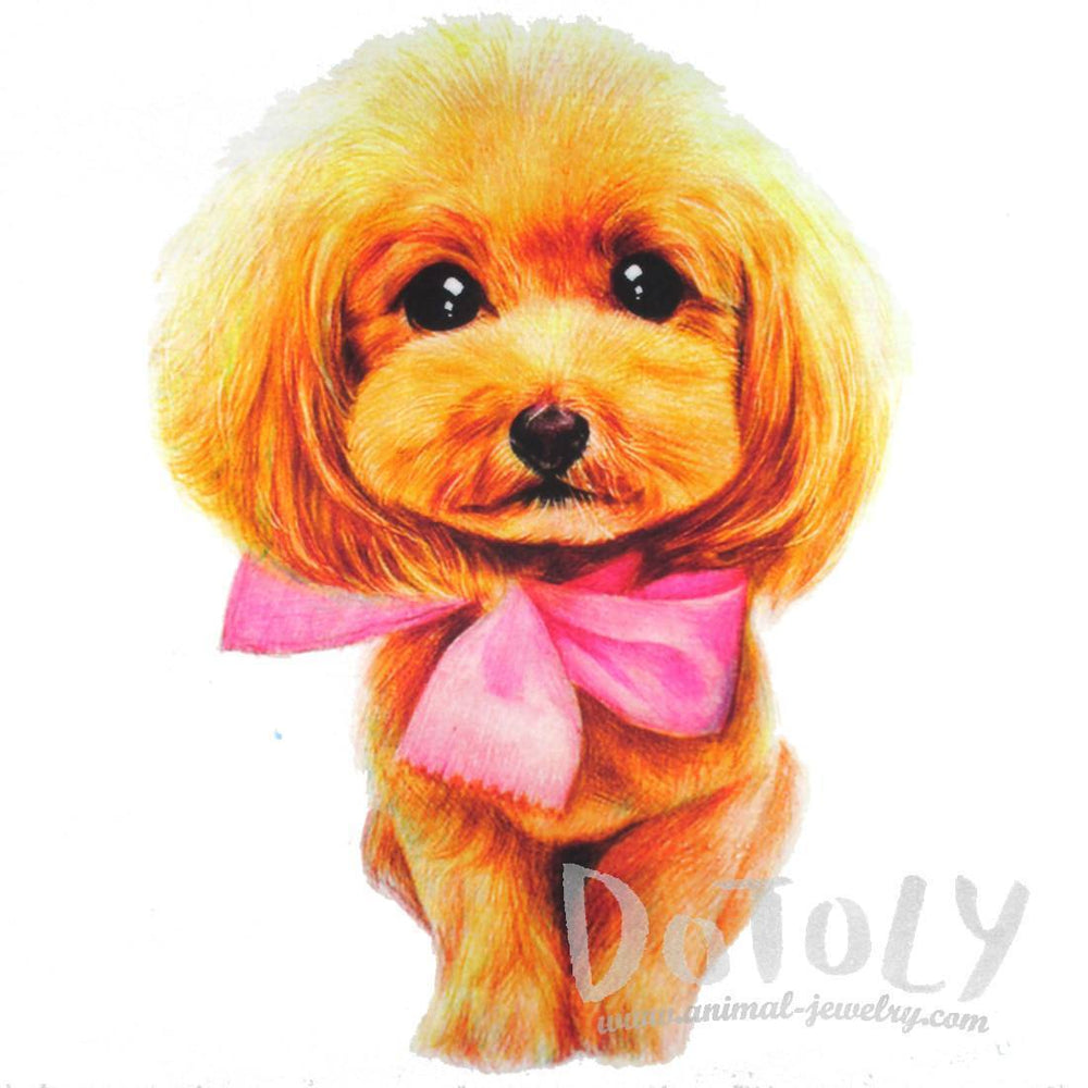 Adorable Toy Poodle Puppy Face Graphic Print T-Shirt in White | DOTOLY | DOTOLY