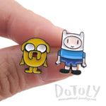 Adventure Time Finn and Jake The Dog Shaped Stud Earrings | DOTOLY