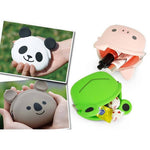 Brown Teddy Bear Shaped Mimi Pochi Animal Friends Silicone Clasp Coin Purse Pouch | DOTOLY