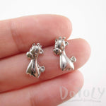 Baby Giraffe Shaped Stud Earrings in Silver | Animal Jewelry | DOTOLY