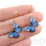 Beautiful Blue Morpho Butterfly Shaped Dangle Earrings | DOTOLY | DOTOLY