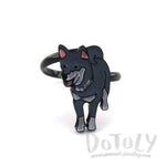 Belgain Malinois Shaped Dog Inspired Adjustable Ring | Animal Jewelry
