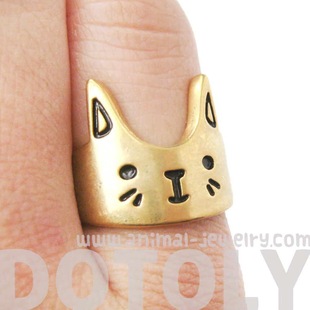 Bunny Rabbit Shaped Cartoon Animal Ring in Gold | Animal Jewelry | DOTOLY