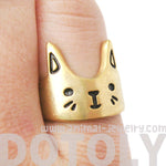 Bunny Rabbit Shaped Cartoon Animal Ring in Gold | Animal Jewelry | DOTOLY