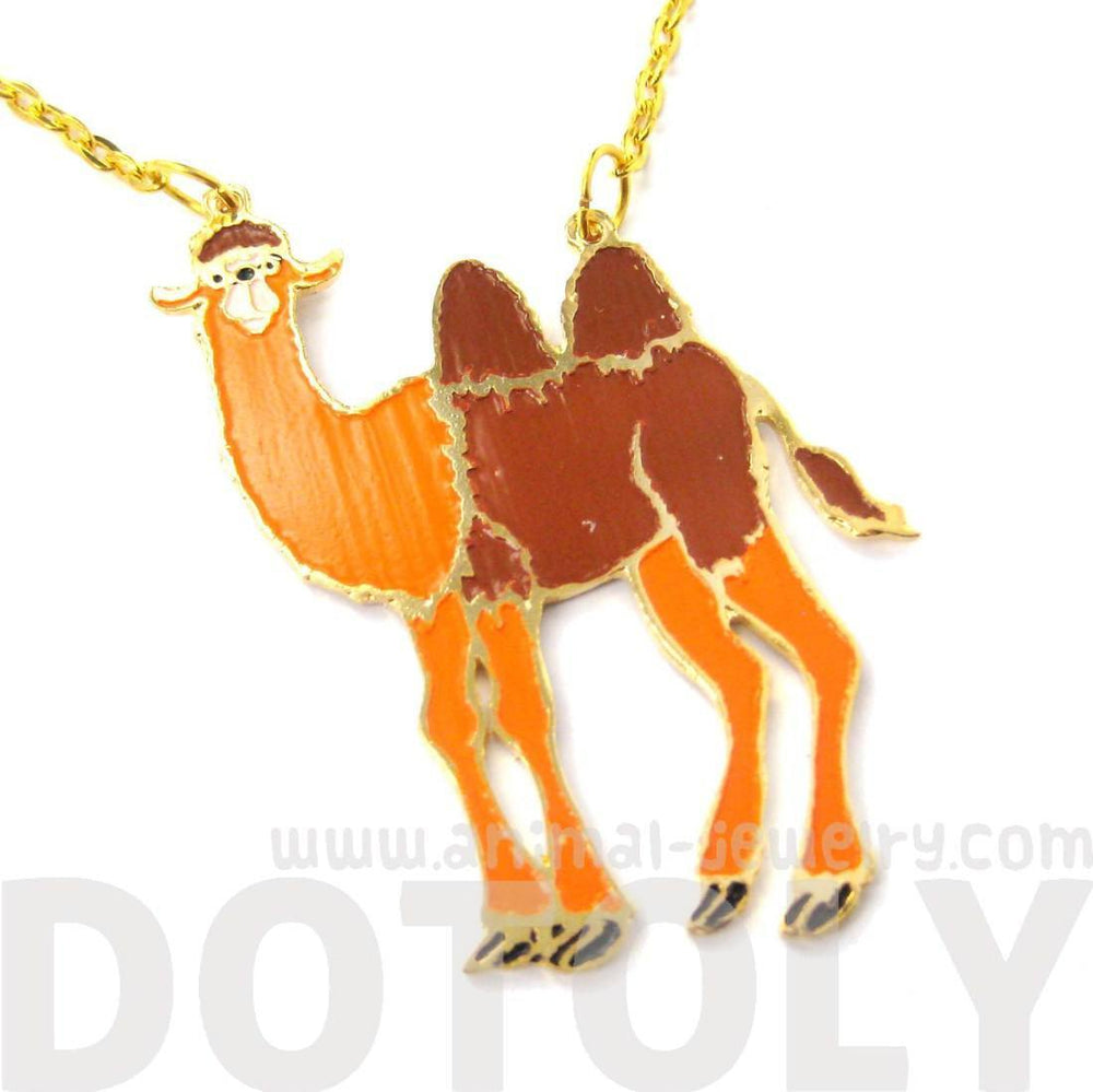 Camel Shaped Animal Cartoon Enamel Pendant Necklace | Limited Edition | DOTOLY