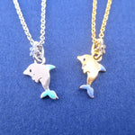 Cartoon Bottlenose Dolphin Shaped Aquatic Mammal Charm Necklace