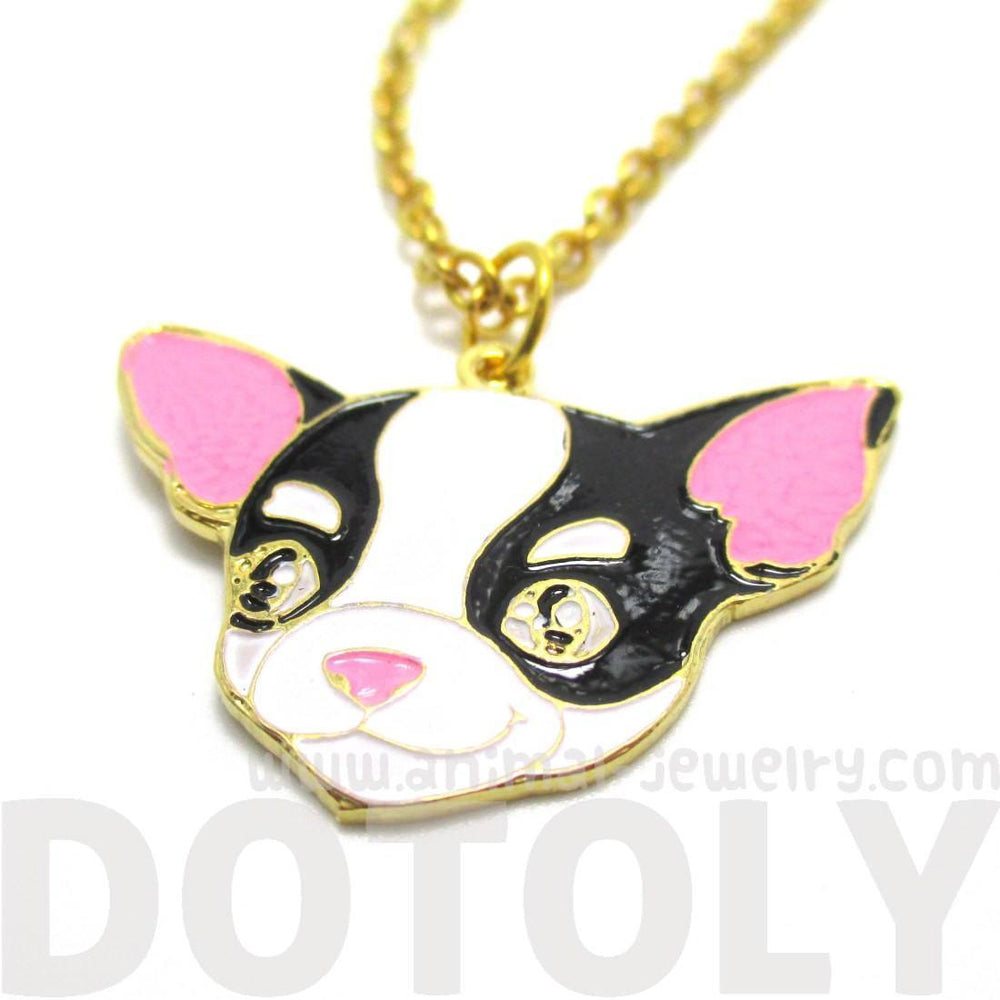 Cute Chihuahua Puppy Dog Shaped Animal Pendant Necklace
