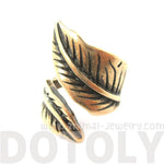 Classic Leaves Wrapped Around Your Finger Shaped Floral Ring in Bronze