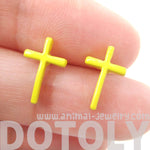 classic-small-cross-shaped-stud-earrings-in-yellow-enamel-dotoly