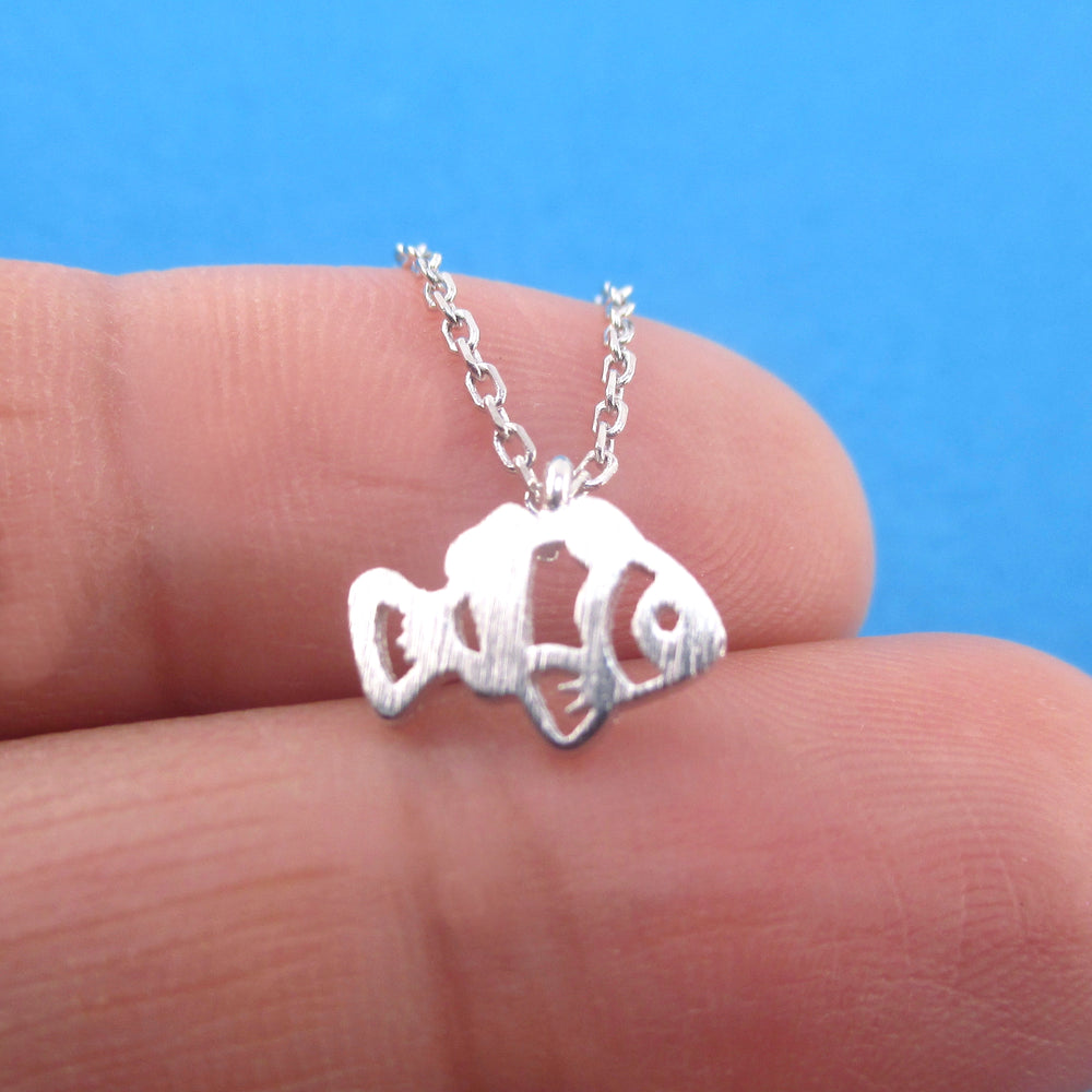 Clownfish Anemonefish Shaped Tropical Marine Fish Pendant Necklace