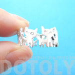 Connected Kitty Cat Parade Animal Ring in Silver | US Size 7 and 8