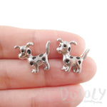 dalmatian-puppy-dog-animal-shaped-stud-earrings-in-silver