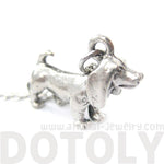 Detailed Dachshund Puppy Dog Shaped Charm Necklace | MADE IN USA