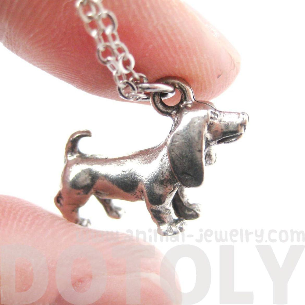 Detailed Dachshund Puppy Dog Shaped Charm Necklace | MADE IN USA