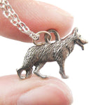 Detailed German Shepherd Dog Shaped Charm Necklace | MADE IN USA